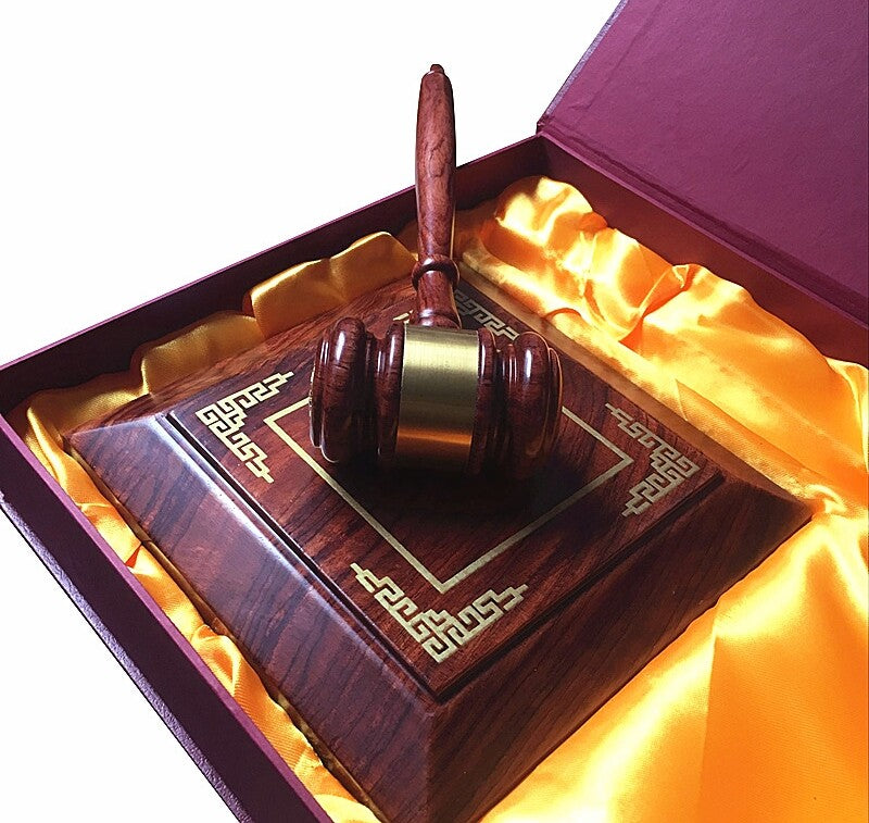 Rosewood Auction Hand Hammer Lawyer Judge Gavel Court Handcraft Collection