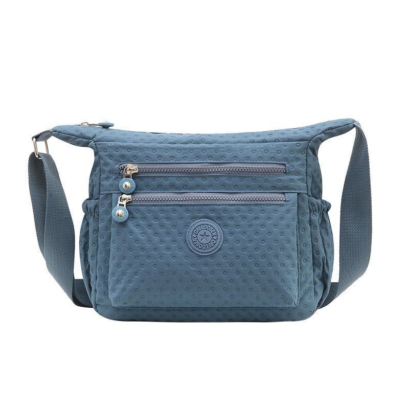Shoulder Bags Waterproof Nylon Handbag Zipper Purses Messenger Crossbody Bag