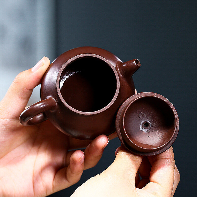 Handmade Tea Pot Pan Pot Marked Chinese Real Yixing Zisha Pot Kungfu Tea Pot New