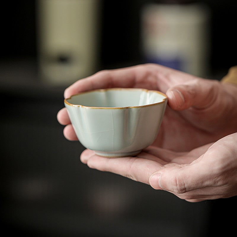1pc Azure Ru Kiln Master Cup Household Tea Cup Single Cup Tea Tasting Cup