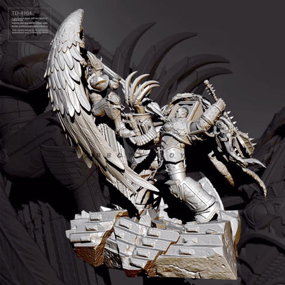 60mm resin figure model Saint Gilles VS Horus Unassembled unpainted