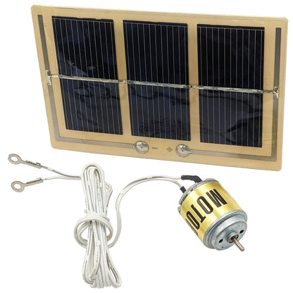 Solderless Solar Motor Kit - Includes Solar Cell Module & Clip-on DC Solar Motor