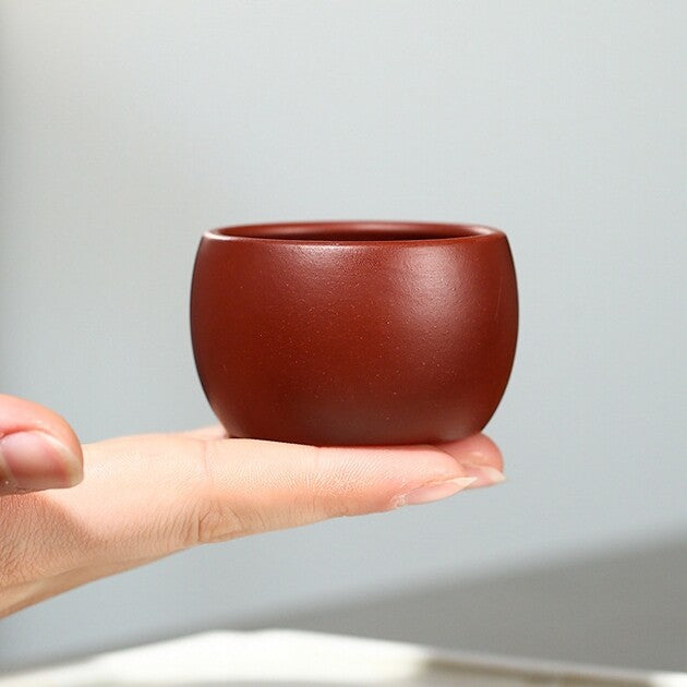 50ml Full Handmade Tea Cup Marked True Yixing Zisha Dahongpao Clay Kungfu Teacup