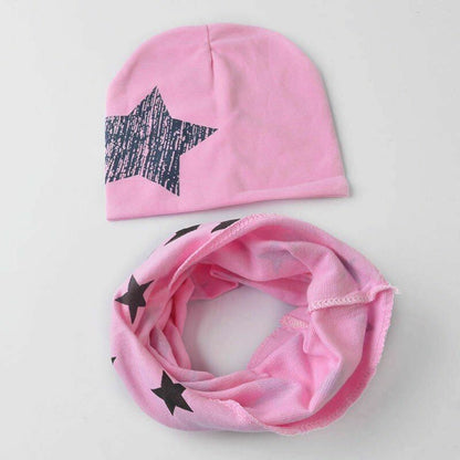 Baby Hats Winter Spring Scarf Sets Cotton Boy Girl Caps Kids Bonnet Beanie Cap