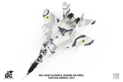 1:72 JC Wings MiG-29UB FULCRUM B UKRAINE AIR FORCE Fighter Diecast Plane Model