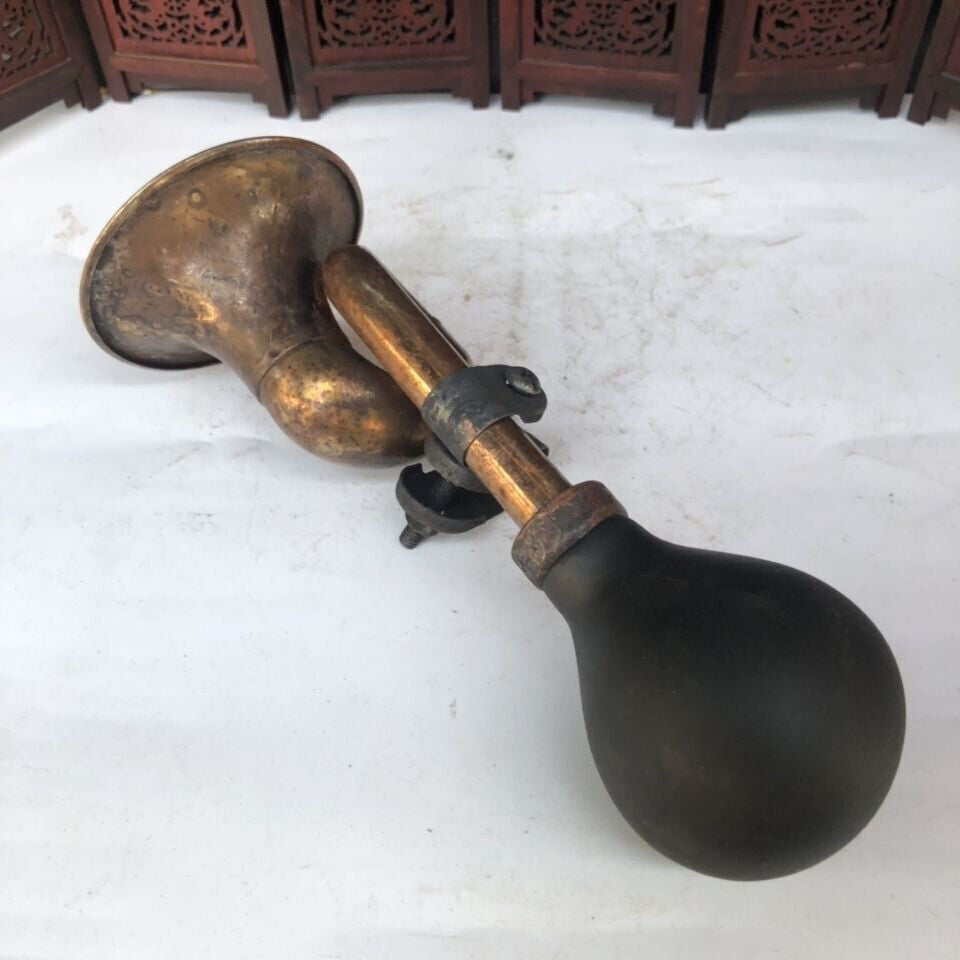 Chinese old copper bicycle rickshaw horn