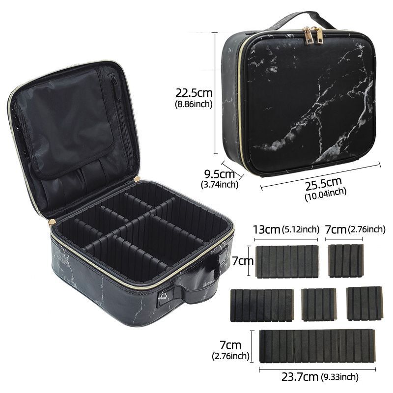 Marble Print Cosmetic Bag Make Up Portable Travel Storage Makeup Case Travelling