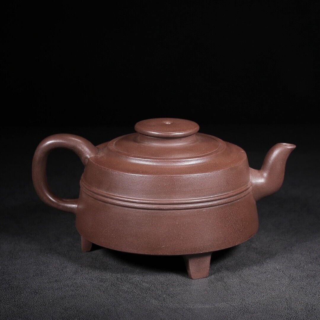 Chinese Yixing Zisha Clay Handmade Exquisite Teapot（三角线圆 底款：徐汉棠）