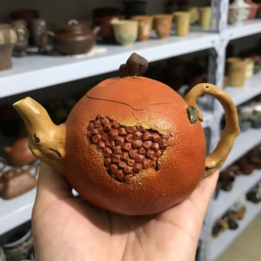180cc chinese Yixing Handmade Zisha teapot Duanclay Pomegranate Gongfu tea pot