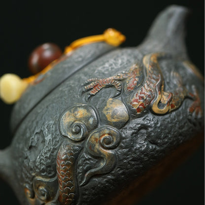 Yixing Purple Clay Pot 300cc Handmade Tea Making Set