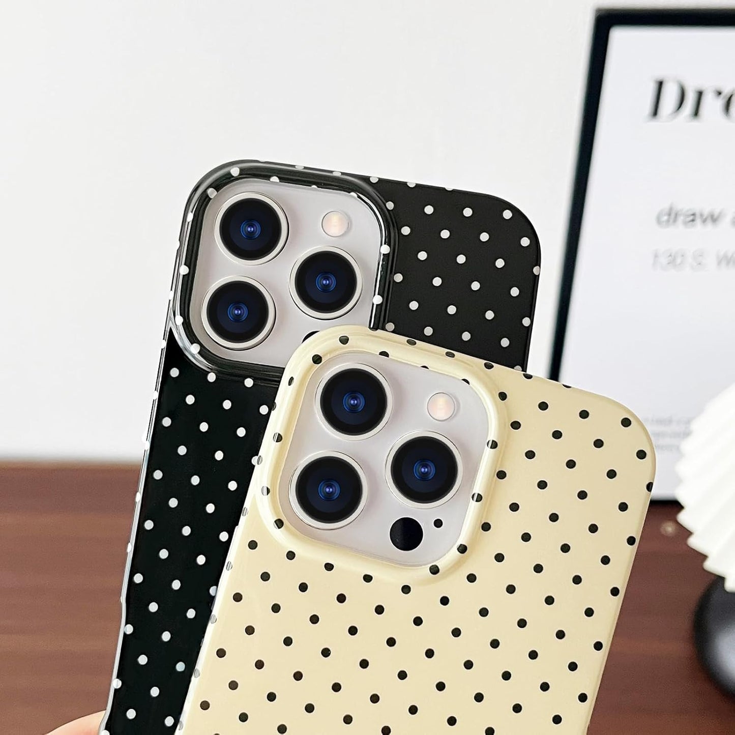 for Iphone 14 Pro Case Cute Polka Dot Phone Case Soft TPU Slim Shockproof Phone