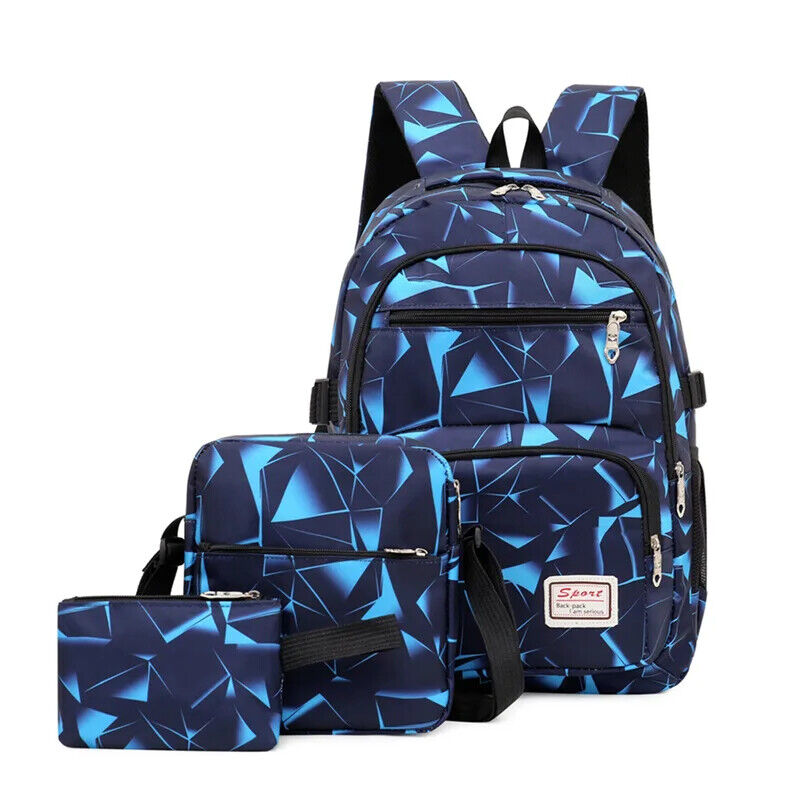 3pcs/set bags women boys shoulder bag backpacks travel bag men school backpack