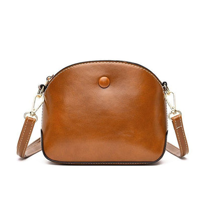 Vintage Shell Shoulder Bag High Quality Oil Synthetic Leather Bags Handbag Purse