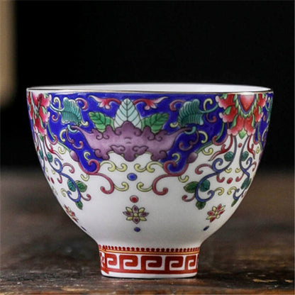 Boutique Tea Cup With Coaster Chinese Jingdezhen Town Porcelain Cup Saucer New