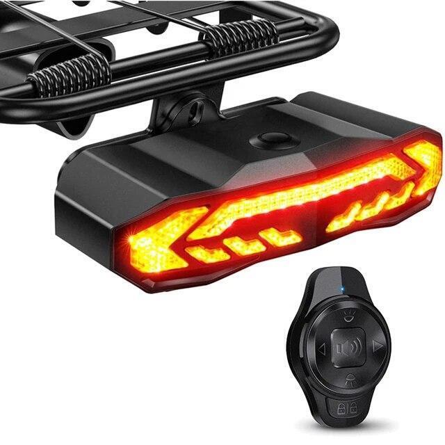 Bike Cargo Rack Tail Light with Turn Signals and Brake Light Wireless Bike