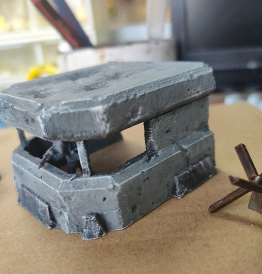 1/72 Machine Gun Bunker Model for Tank War Scenarios