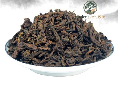 500g Yunnan Ancient Tree Pu'er Ripe Tea Brown Mountain Aged Pu Erh Loose Tea