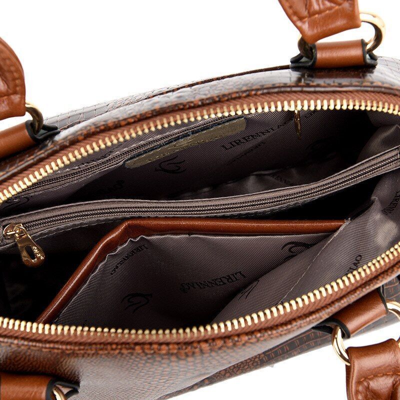 Synthetic Leather Shoulder Bags Large Women Messenger Handbag 25*22*10 CM Zipper