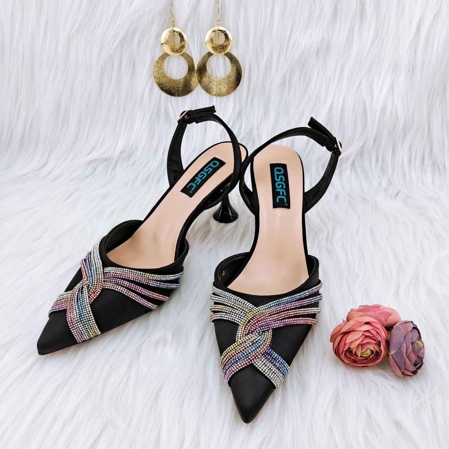 With Cashew Bag Exquisite Banquet Ladies Shoes And Bag