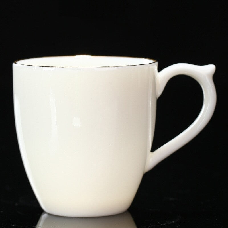 On Sales Porcelain Teacup With Handle Chinese Office Cup Ceramic Butterfly 100ml