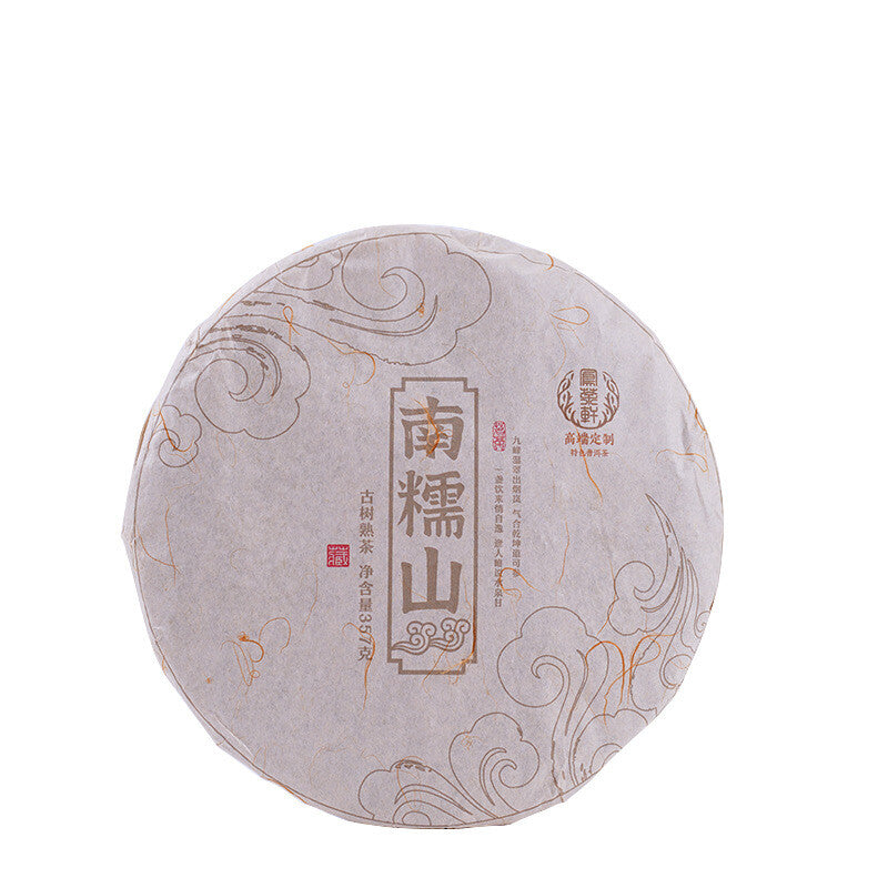 357g Chinese Yunnan Pu'er Tea Cooked Tea Big Leaf Spring Tea Cake On Sales China
