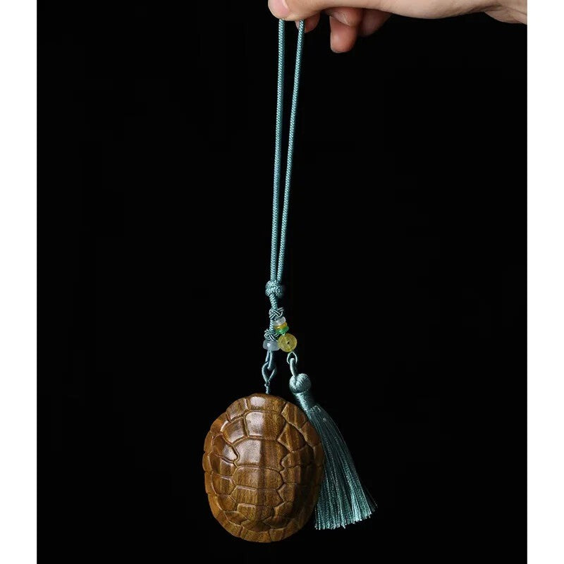 Solid Wood Carving Mascot Ornaments Green Sandalwood Hand Carved Hangings