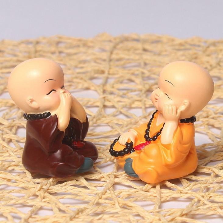 4*Car Feng Shui bless Safe Monk Ornament Auto Accessories Home Decoration