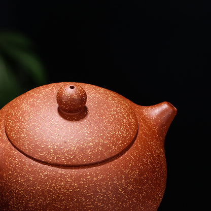 5"Chinese Yixing Zisha Pottery Dragon Blood Sand Clay 240ML Xishi Kung Fu Teapot