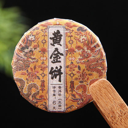 500g Raw Pu'er Yunnan Ancient Tree Golden Golden Loose Packed Mini Tea Cakes