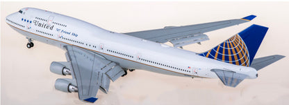 1:200 JC Wings United Airlines B747-400 Flap Down Plane Diecast Aircraft Model