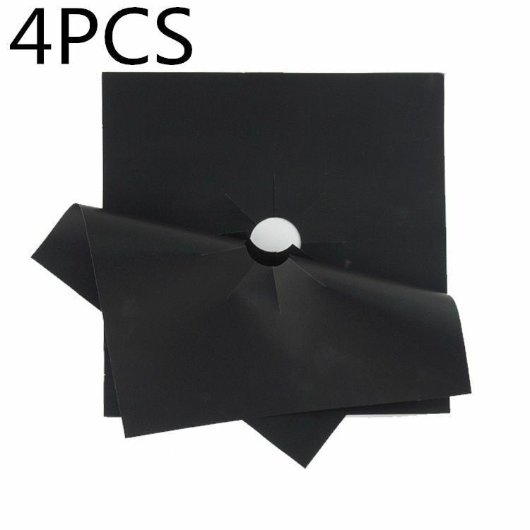 4Pcs/Lot Gas Stove Protector 27x27cm Burner Cleaning Pad Liner Cover Kitchen Mat