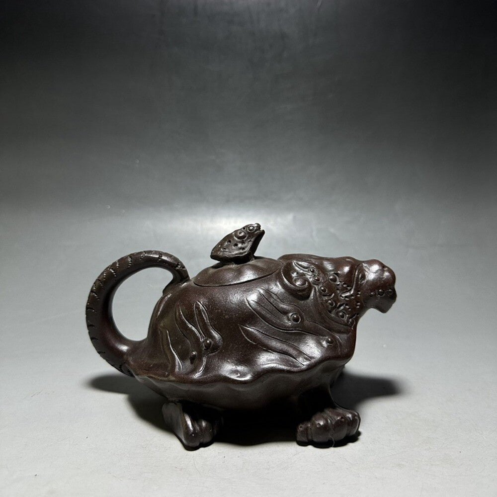 Yixing Zisha Clay Teapot Dragon Turtle Pot Made By Emperor Qianlong 450ml