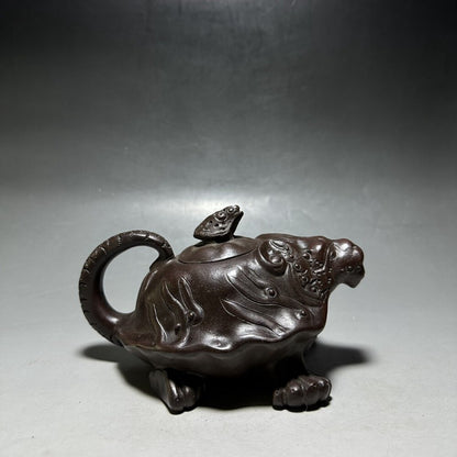 Yixing Zisha Clay Teapot Dragon Turtle Pot Made By Emperor Qianlong 450ml