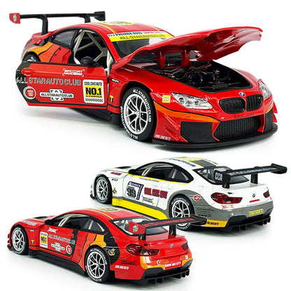 1/24 BMW M6 GT3 Model Car Diecast Toy Vehicle Boys Toys Kids Gifts Doors Open