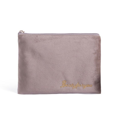 Cosmetic Bag Soft Velvet Make Up Storage Toiletry Package Travel Organizer Pouch