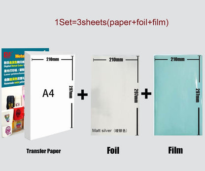 Water Transfers Decal 3Pcs Printable Laser Hot Stamping Paper Image Mug Stickers