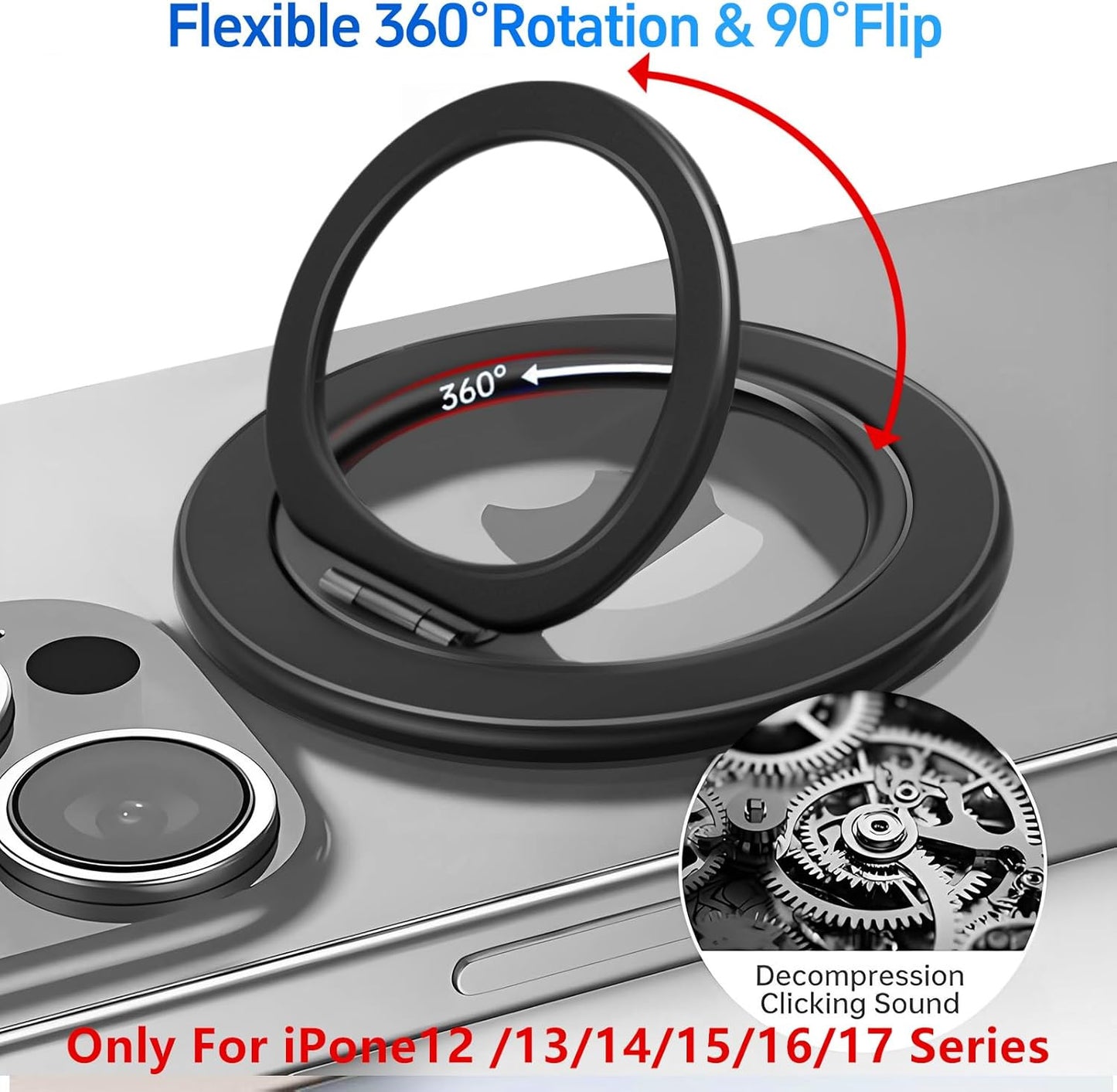 Magnetic Phone Ring Magsafe Phone Grip, Magnetic Cell Phone Stand Holder Finger