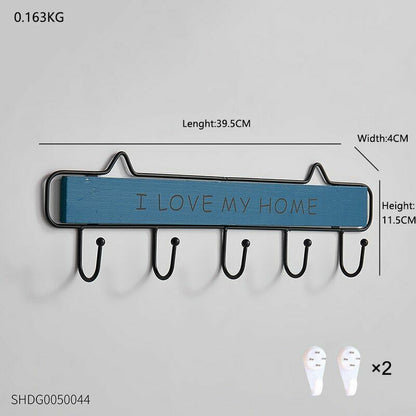 Key Holder Hanger Wall Hanging Wood Wall Organizer Rectangle House Shape Rack