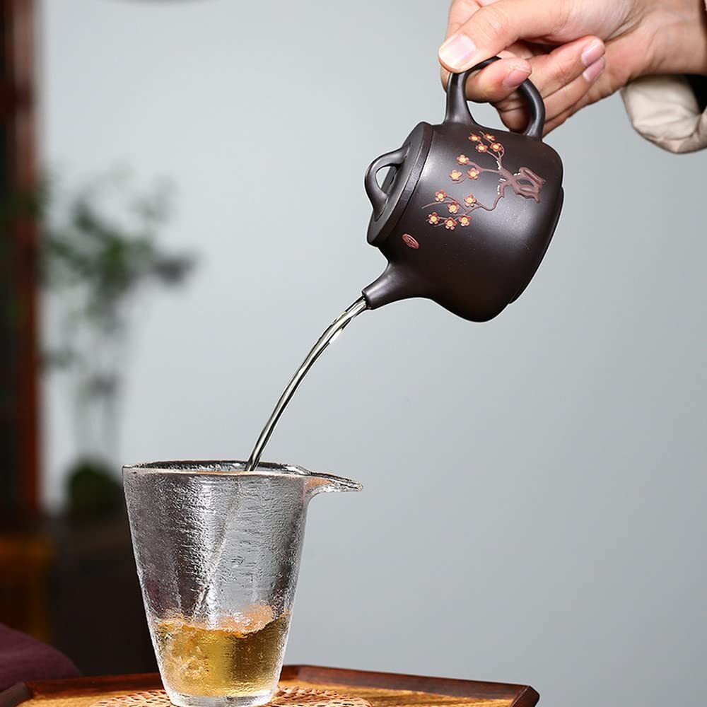 220ml Purple Clay Plum Blossom Pattern Teapot Tea Set Kung Fu Tea Ceremony
