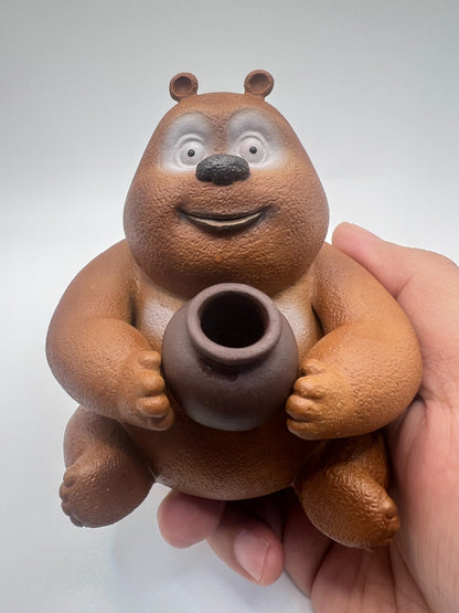 120cc chinese Yixing Handmade Zisha teapot Duan Clay Bears Gongfu Hu Tea Pot