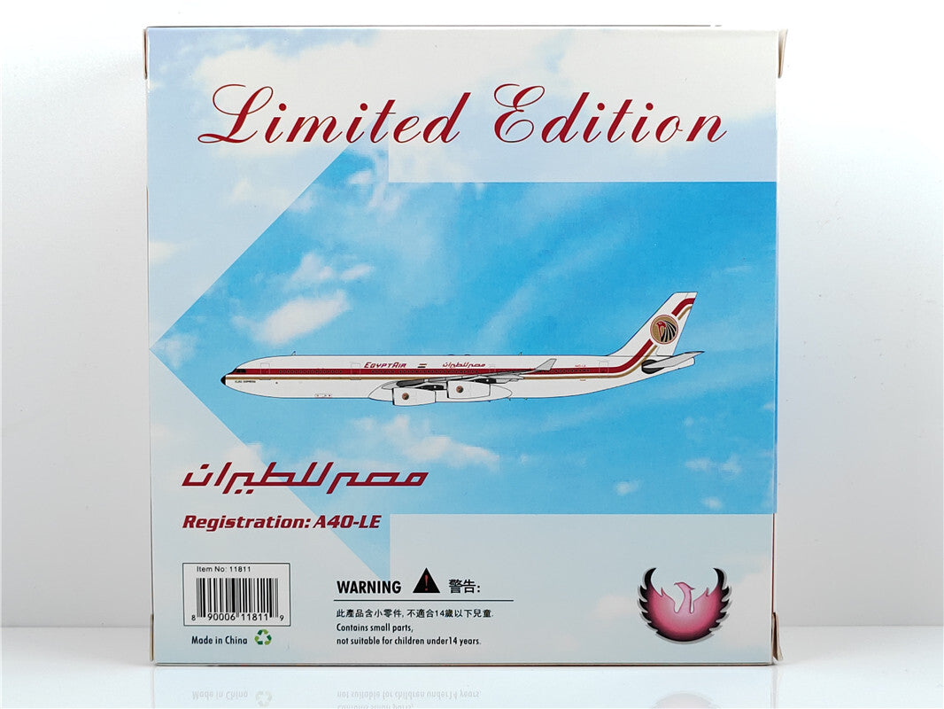 1:400 Phoenix EGYPTAIR AIRBUS A340-300 Airplane Diecast Aircraft Plane Model