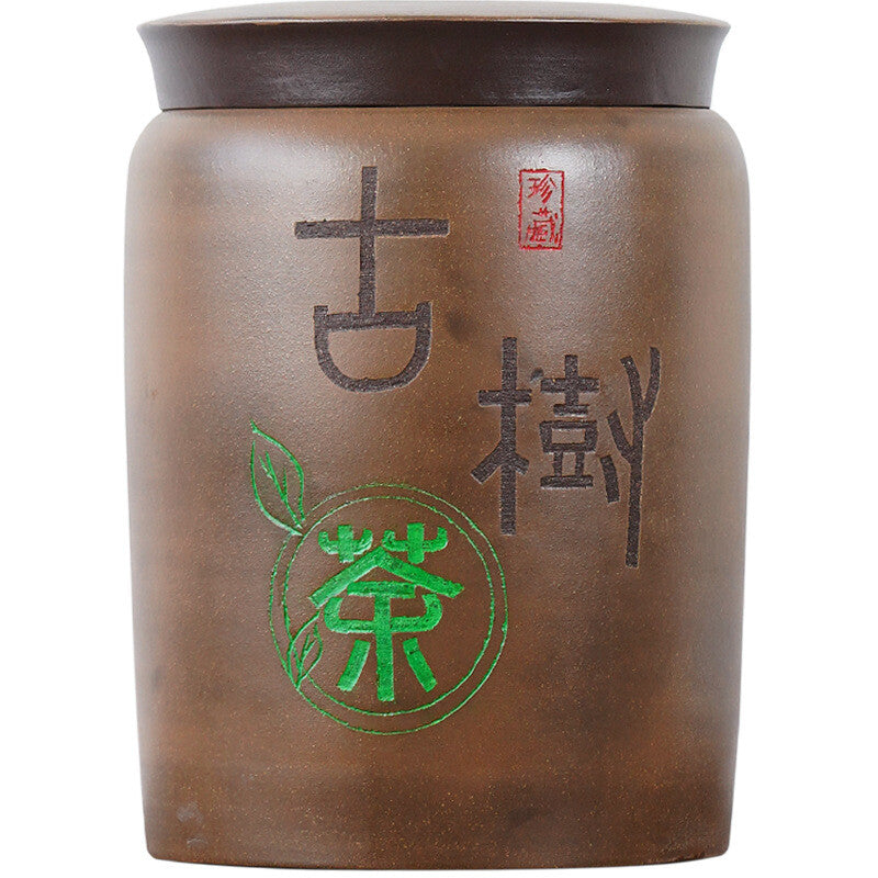 Big Jar With Lid Handmade Tea Canister Can Save 14 Pu'er Tea Cake Zisha Sealed