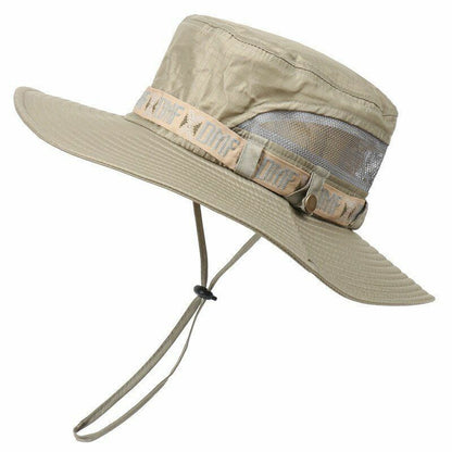Hat Waterproof Bucket Men Women Outdoor UV Protection Wide Brim Hiking Fishing