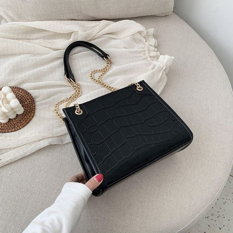 Large Shoulder Bag Travel Synthetic Leather Purse Handbag Pouch 19.5*10*24.5 CM