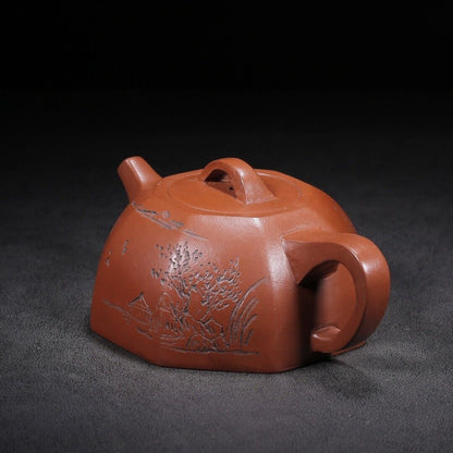 Chinese Yixing Zisha Clay Handmade Exquisite Teapot（八方 底款：壶痴）