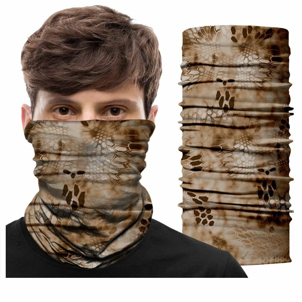 Neck Gaiter Bandana Buff Hiking Camping Hunting Tube Scarf Headwear Mask 50*25CM