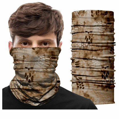 Neck Gaiter Bandana Buff Hiking Camping Hunting Tube Scarf Headwear Mask 50*25CM
