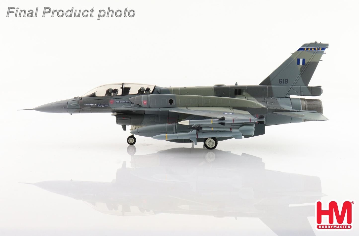 1:72 HM F-16D Fighting Falcon 618, Hellenic Air Force Fighter Diecast Model