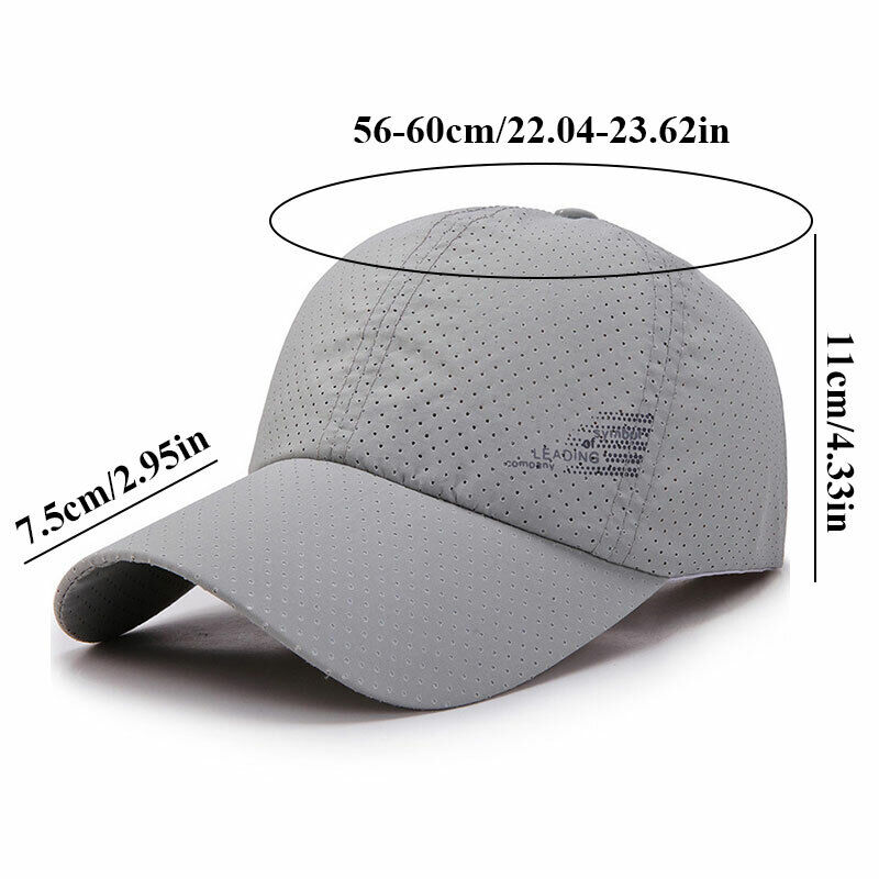 Unisex Quick Dry Baseball Cap Snapback Hat Breathable Sport Summer Outwear Hats