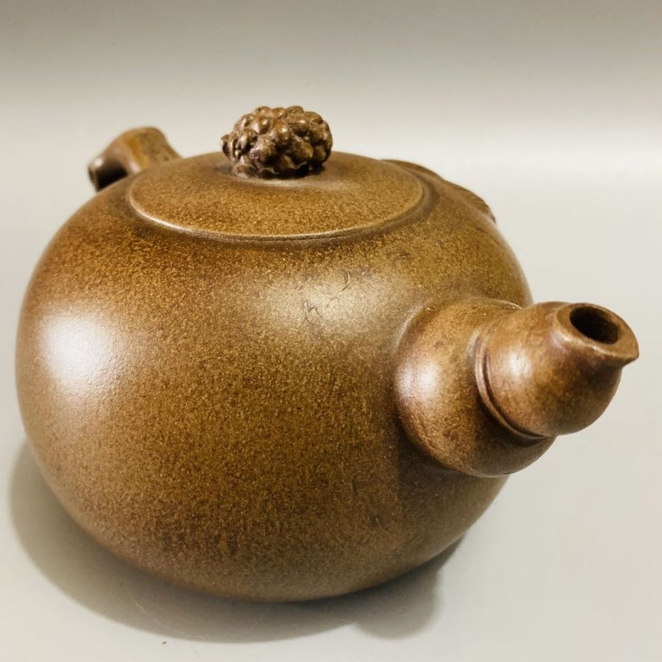 15CM Handmade Purple Clay Pot Zen Heart Tea Pot Decoration In Yixing China